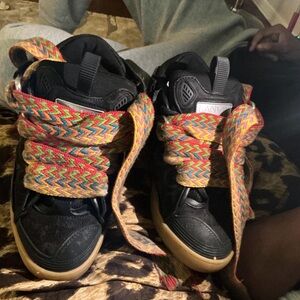 Lanvin Black Multicolor Sneakers ( buckle on shoe broken only problem with shie